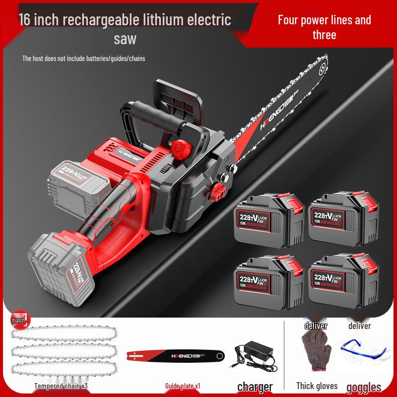 

16-дюймовая бесщеточная аккумуляторная электрическая цепная пила для обрезки и валки леса