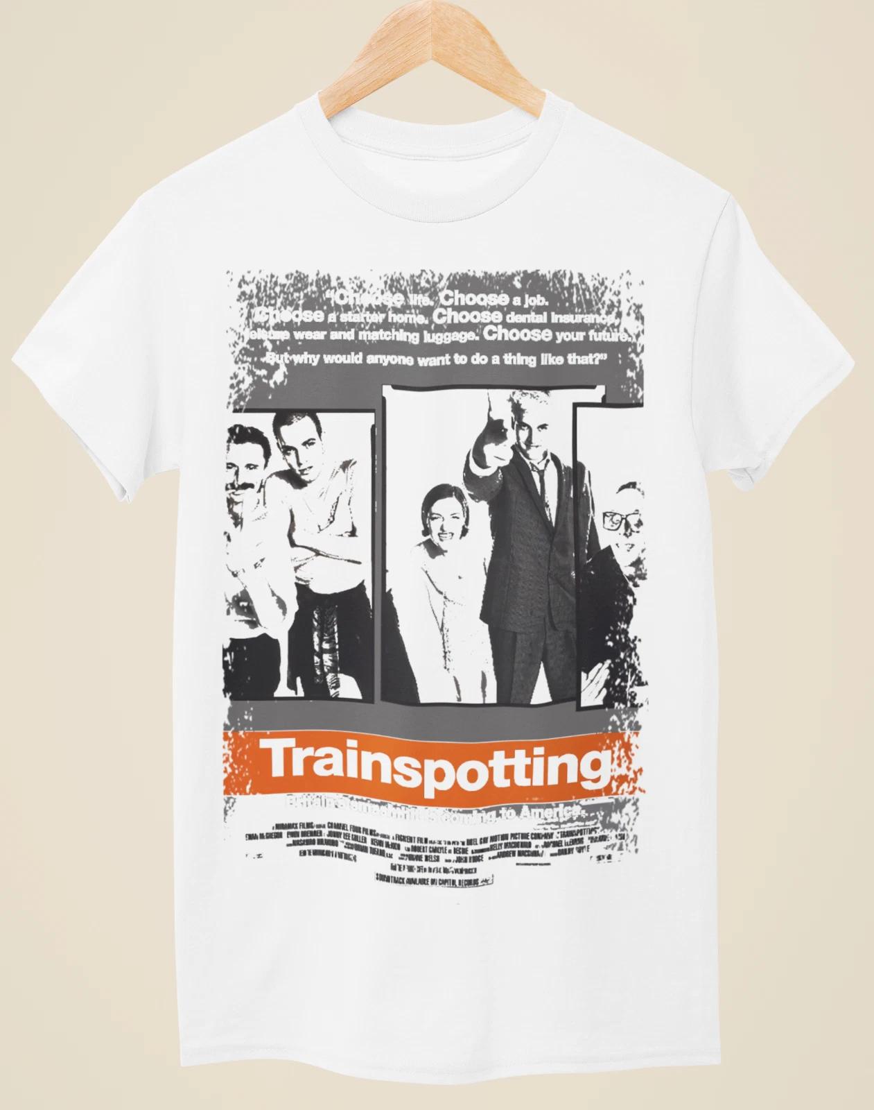 Trainspotting - Movie Poster Inspired Unisex White 100% Cotton T-shirt Mens Tees Top S