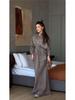 Women's Spring/Summer 2025 Fashion: Turn-Down Collar Loose Shirt & High Waist Midi Skirt Set
