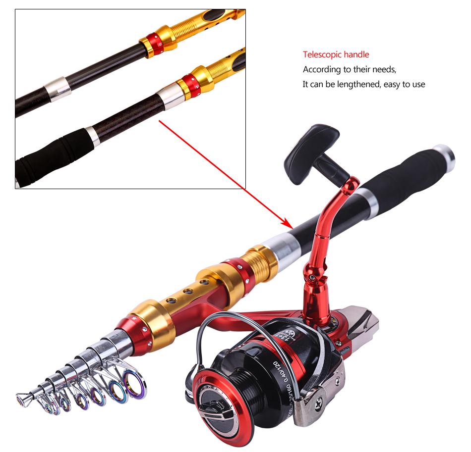 Spinning Rod with Fishing Reel Carbon Fiber Sea Fishing Rod and Reel Combos for Saltwater Fishing