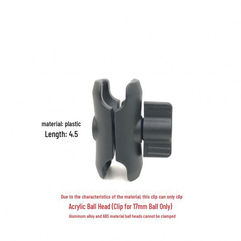 17mm Aluminum Alloy Ball Head Rod End Bracket Extension Arm with Double Ball Head Car Phone Charger Adapter
