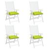 Chair Cushions 4 Pcs. Neon Green 40 X 40 X 7 Cm Oxford Fabric