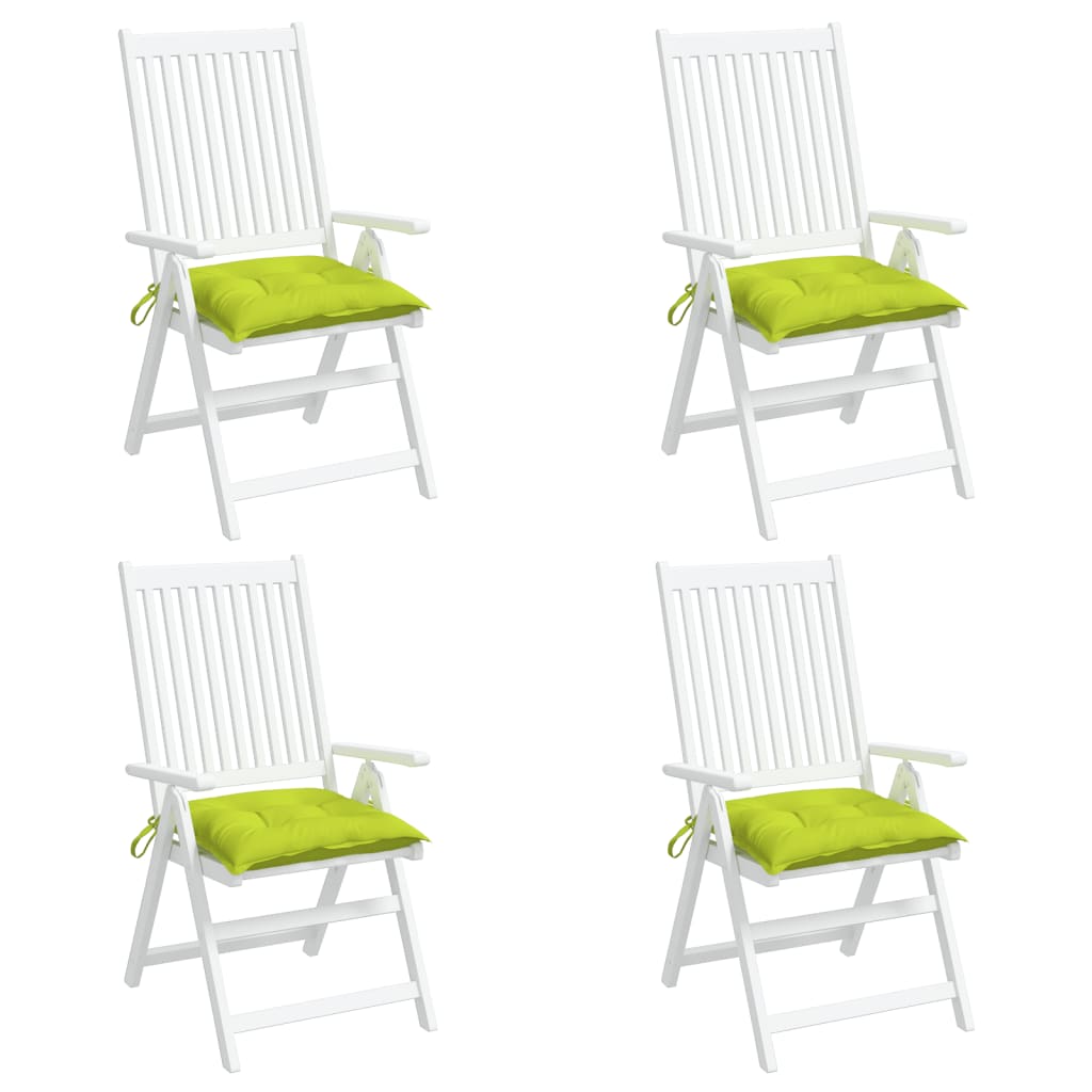 Chair Cushions 4 Pcs. Neon Green 40 X 40 X 7 Cm Oxford Fabric
