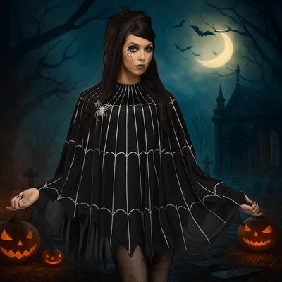 Fun Interaction Ghost Hooded Cloak Loose Witch Cosplay Cloak  Stage Performance