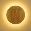 Simple style wooden craft LED wall lamp  round oval shape with light source wall-mounted indoor lighting simple style Simplicity
