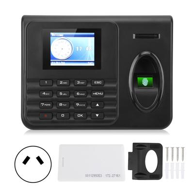Anwesenheitsmaschine Stempeluhr 2,4 Zoll Farbbildschirm Biometrie Fingerabdruck Passwort Einchecken Auschecken