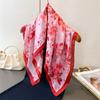 Fashion Floral Print Satin Hairbands Scarf Women 2026 New Elagant Bandana Neck Kerchief Head Bands Foulard Female Scarfs