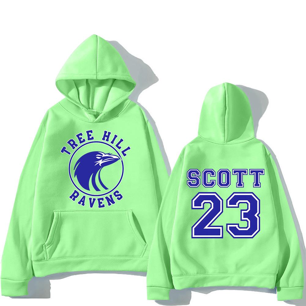 Tree Hill Ravens Scott 23 Hoodies Basketball Fans Sweatshirts Autumn Winter Loose Pullover Unisex High Street Sportswear Clothes