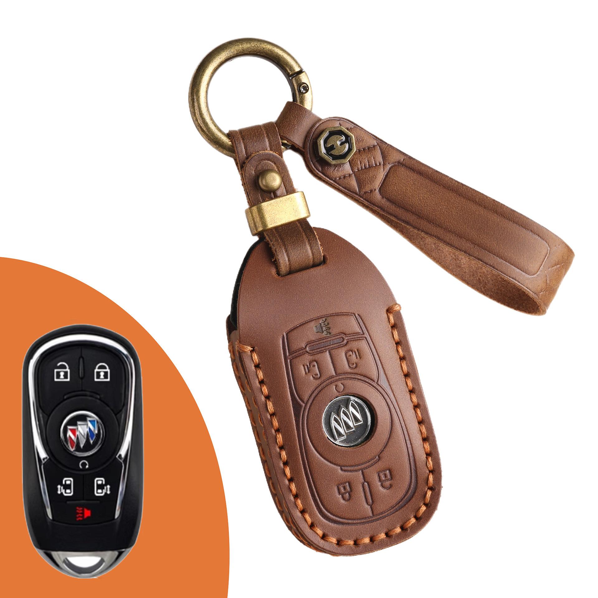 

Кожаный ретро чехол для ключа для Buick GL8 Regal LaCrosse Envision, сумка для ключа автомобиля, ручная работа, ретро