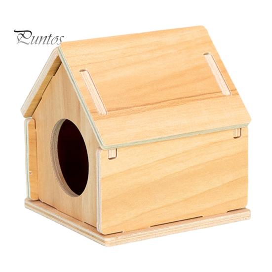 Hamster Platform Villa Double Layer Harmless Pet Toy Solid Wood Dwarf Hamsters House Climbing Play Hut Chews for Home