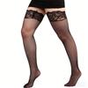 1 Pair Fishnet Thigh High Lace Socks Women Plus Size XXXL Sexy Look
