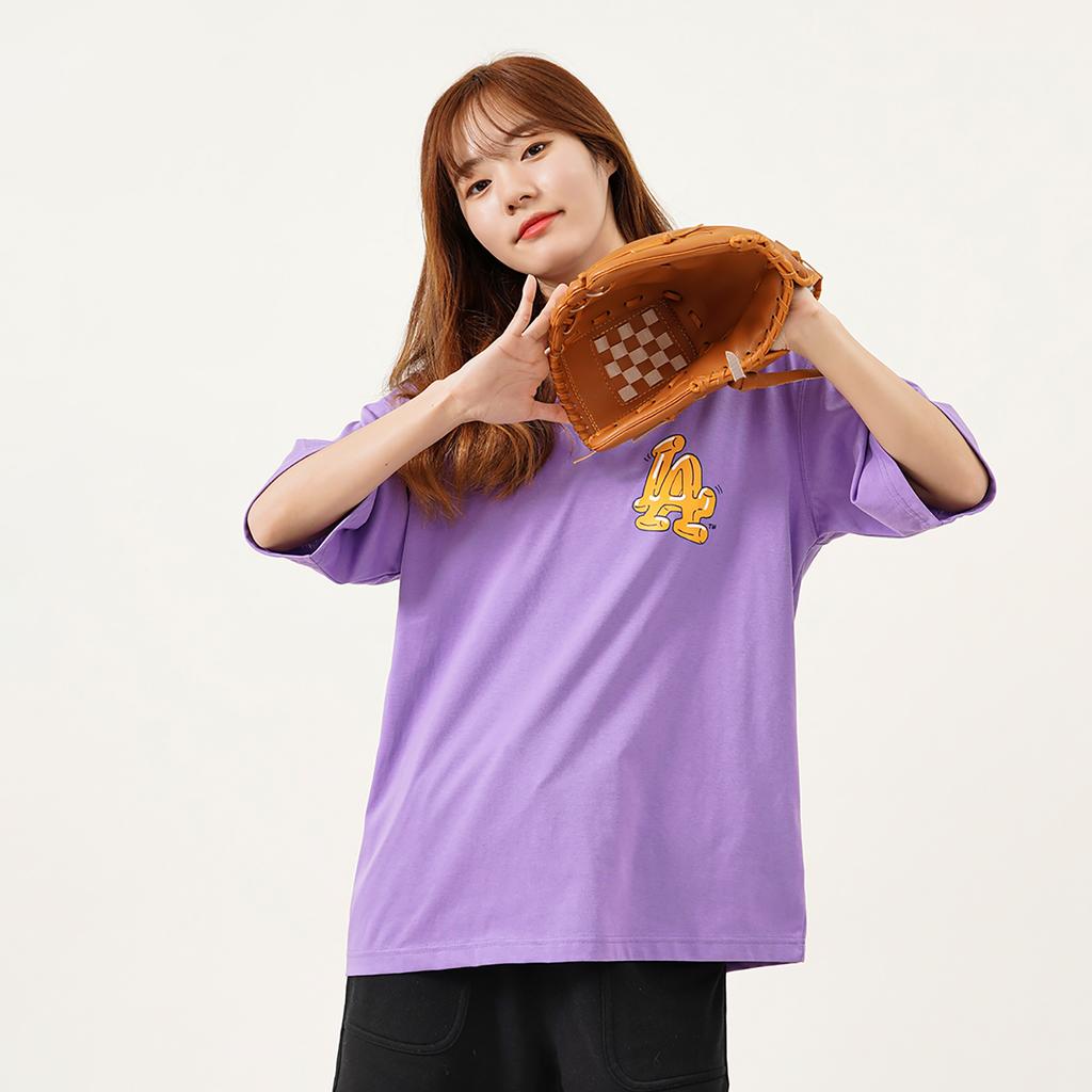 New MLB T Shirts Unisex Purple 3ATSL1023-07PPN