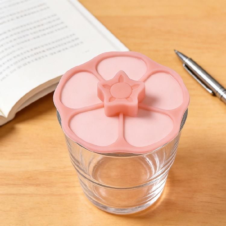 Flexible Silicone Mug Lid for Kitchen Offices Home Use Dust-proof Sun Flower Cups Cover For Indoor Outdoors