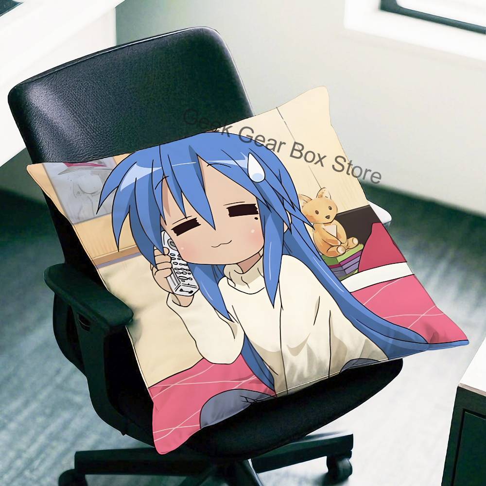 Konata Izumi LLucky SStar Anime Celebrity Merchandise AllMatch Printed Pillow Case Sofa Car Office Room Decoration Protector