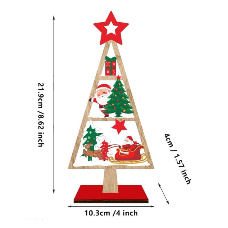 Natural Wood Festival Tree Sculpture Holiday Centerpiece Handmade Desktop Decoration For Christmas Gatherings And Gifts
