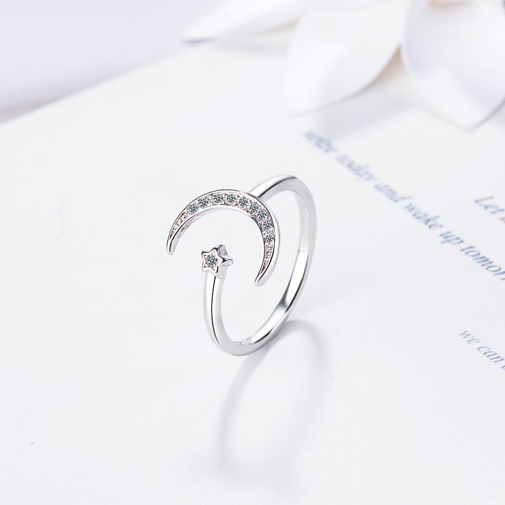 New  925 Sterling Silver Ring open Adjustable Fashion Exquisite Student Girlfriend Women Jewelry Accessories Wedding Party