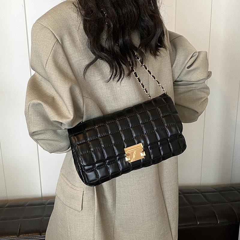 

Новая летняя универсальная сумка через плечо с цепочкой, модная сумка на одно плечо с вышитой нитью Lingge