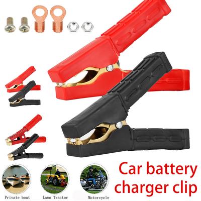 2 Peças Clipe Jacaré de Bateria 500-1000Amperes Cobre Puro Cabo de Ignição Clipe Pesado Isolado para Carro Auto Caminhão Veículo