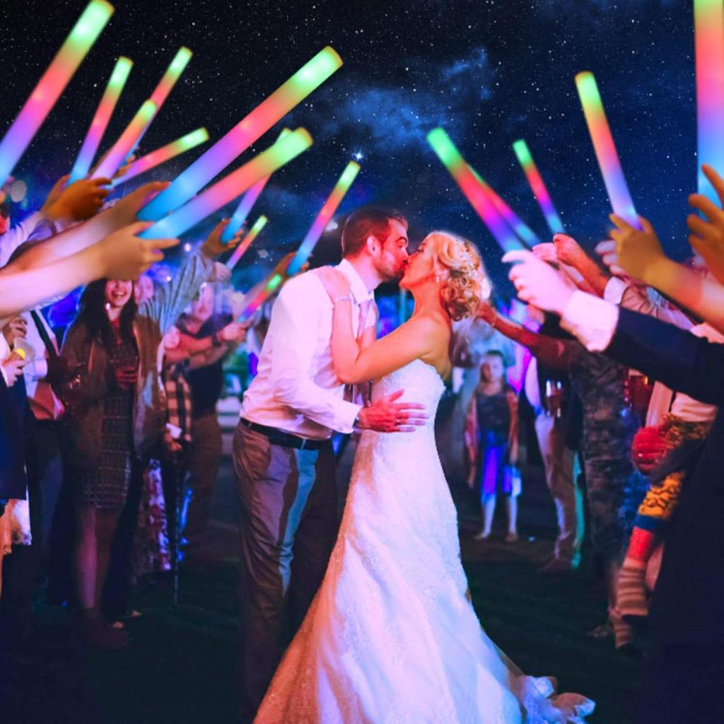 44 PCS Foam Glow Sticks with 3 Modes Colorful Flashing, Foam Light Up Sticks, LED Light Sticks, Glow Sticks Party Pack for New Year, Wedding, Raves,