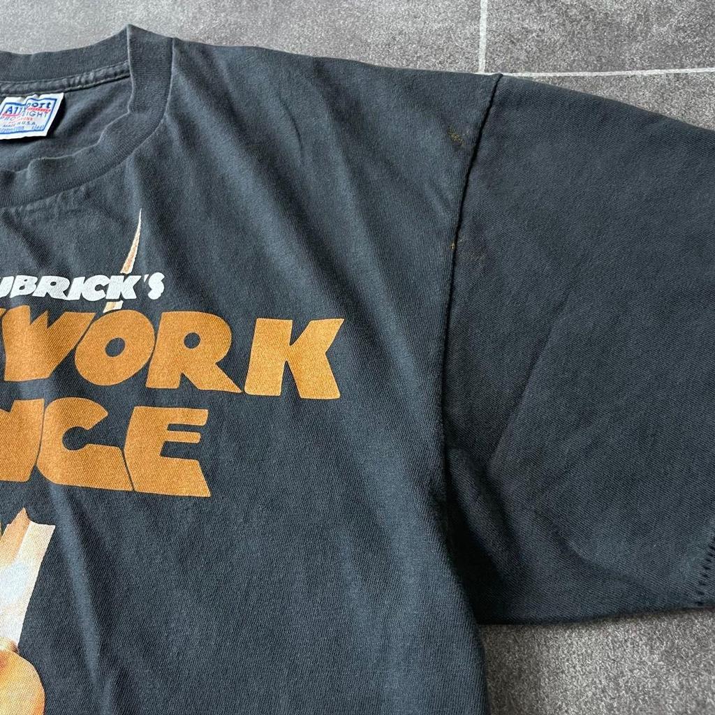 Used Clockwork Orange Stanley Kubrick Double Sided Print Movie T-Shirt Black L