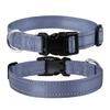 Reflective Dog Collar Nylon Dog Collar with Metal D-Ring Adjustable Fit Safe Dog Collar for Small Large Medium Dogs Night Walking