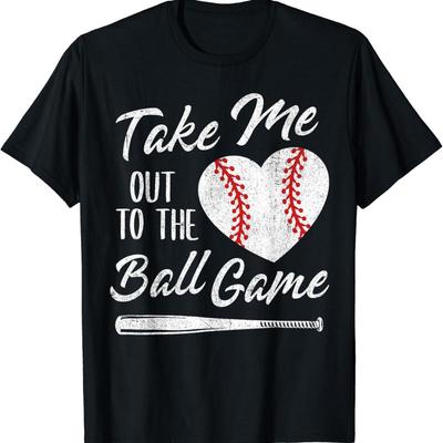 Emmenez-moi au match de baseball T-shirt Cœur Mignon Fête des Mères