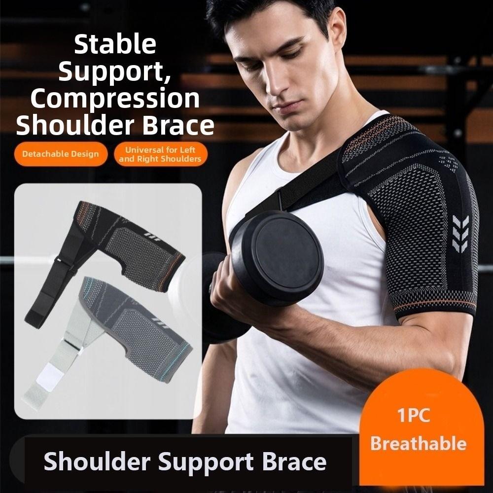 Sweat-Absorbent Compression Sleeve Adjustable Sports Shoulder Protective Men