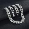 New High Quality 9MM Width Miami Cuban Chain Necklace For Men Women Hip Hop Iced Out Bling Charm Chains Necklace Fashion Jewelry