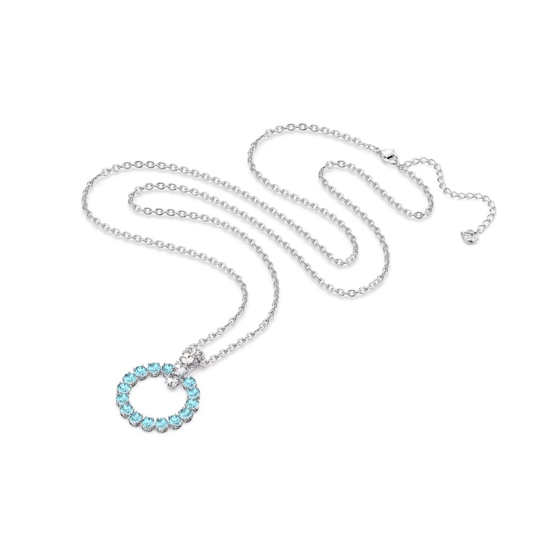 Swarovski Exalta Fashion Versatile Casual Rhodium Plated Imitation Crystal Necklace Women necklace 5643751 Silver,F