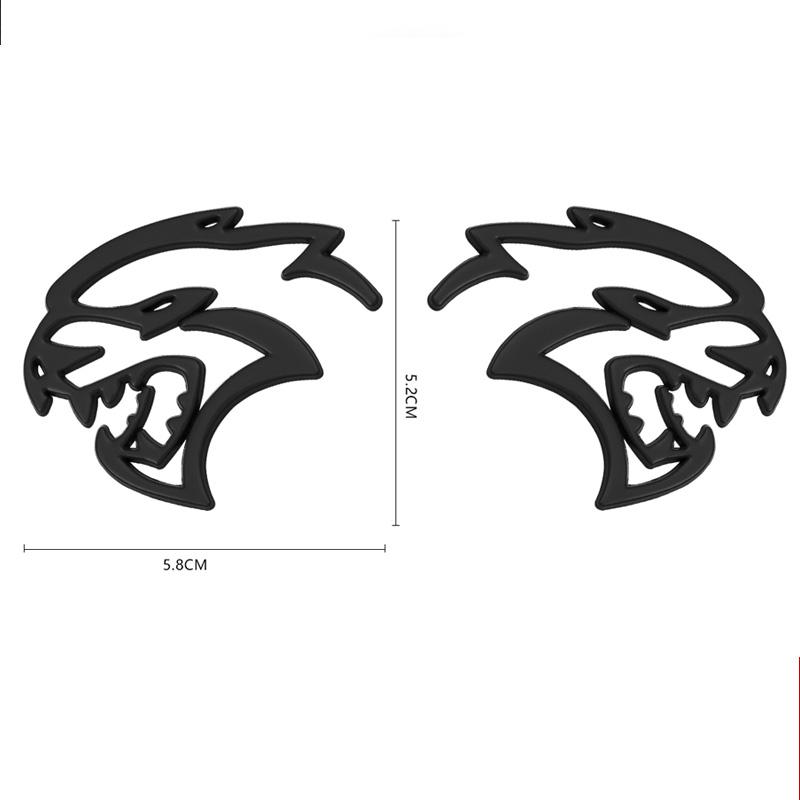 Leopard Head Badge Sticker Front Grill Side Fender Rear Trunk Emblem Decal Cars Accessories