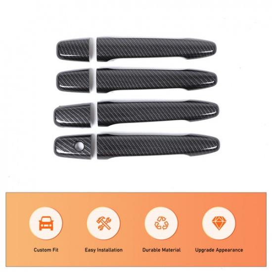 ABS Kolfiber Dörrhandtagsskydd Trim för Mitsubishi Outlander Sport ASX Lancer