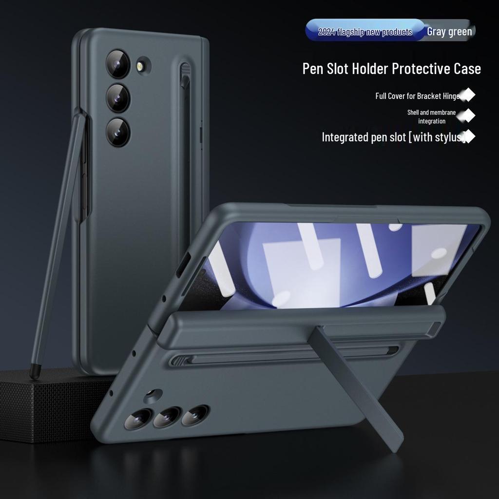 Samsung Z Fold8 Ultra Telefoonhoesje met Pennenhouder & Schermbeschermer voor Fold7/6, Stylus Stand.