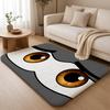 Worried Eyes Floor Mat Flannel Rug Non Slip Absorbent Soft Washable For Entryway Hallway Bathroom Kitchen Decor