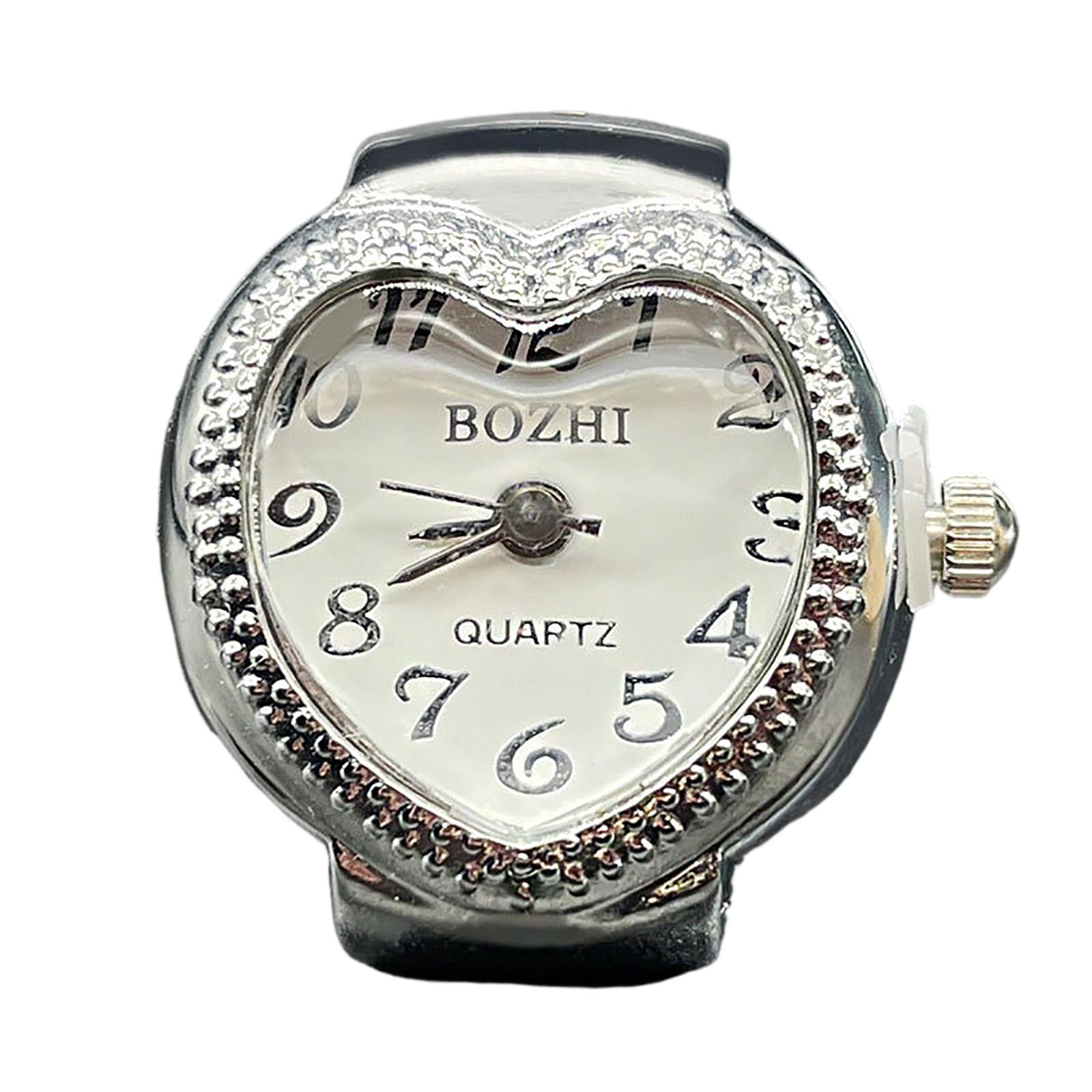 

Часы-кольцо Модные квадратные часы в форме кольца Индивидуальность Креативное ретро-кольцо в стиле Электронные часы One Size белый