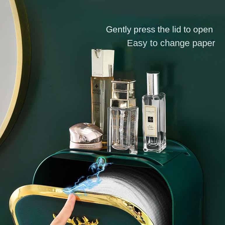 Toilet Tissue Box Toilet Paper Storage Rack Xiaolu Non-perforated Tissue Rack Toilet Paper Box Wall-mounted Drawer