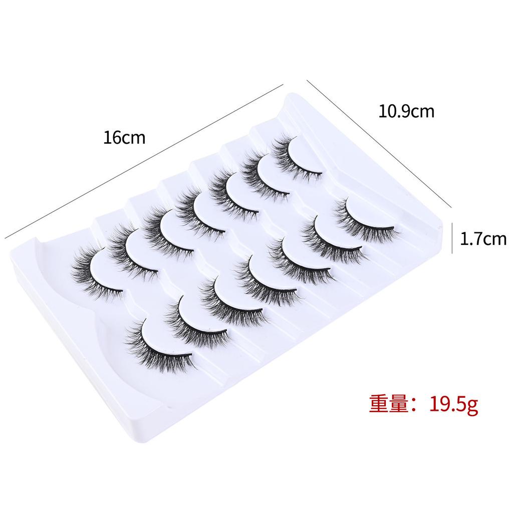 7 Pairs of False Eyelashes, Natural Short Black Stems, Daily Multiple Pairs of Eyelashes 2026