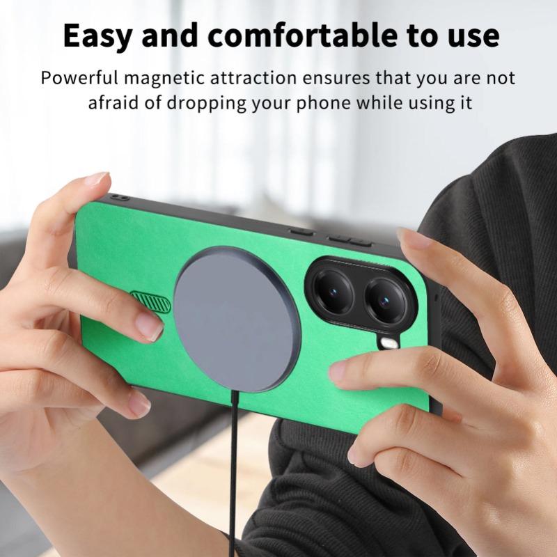 Etui til POCO X7 Pro X 7 X7pro Luksus Business Lær for Magsafe Magnetisk Trådløs Lading Støtsikkert Telefon Bakdeksel til POCOX7Pro