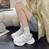 Spring and Summer New Platform Dad Shoes Heightened and Lightweight Casual Sports Shoes Breathable Straps Rich Yellow