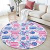 Blue Patterns Pattern Round rug,Carpet Rug for Living Room Bedroom Sofa Playroom Decor,Non-slip Floor Mat,Holiday Gifts and Birthday Gifts.