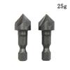 2pc 1/2 Hexagonal Shank Five Blade Countersunk Drill 12.5mm 5pc Woodworking Hole Opener Spot Facer Deburring Drill Bit Set