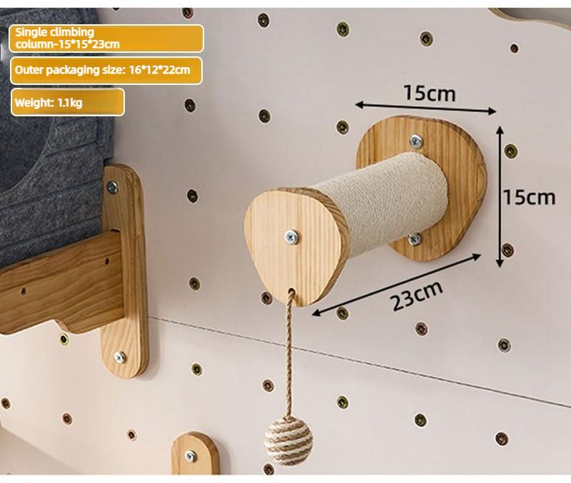 

Wall Style Cat Climbing Frame Balcony Perforated Board Cat Nest Scratchers Wear-resistant Cat Jumping Platform Pet Products