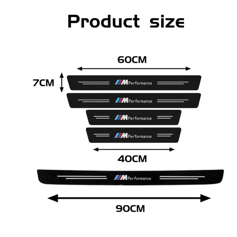 MAKKG1 New 2025 Car Interior Door Sill Strip Carbon Anti-Scratch Protector Sticker For BMW E46 E90 E60 F30 F10 E39 E36 F20 E87 E90 G30