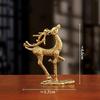 S-1 Pc Deer Ornament Deer Statue Miniature Sika Miniature Figurines Solid Brass Tabletop Decoration Deer Sculpture Ornaments