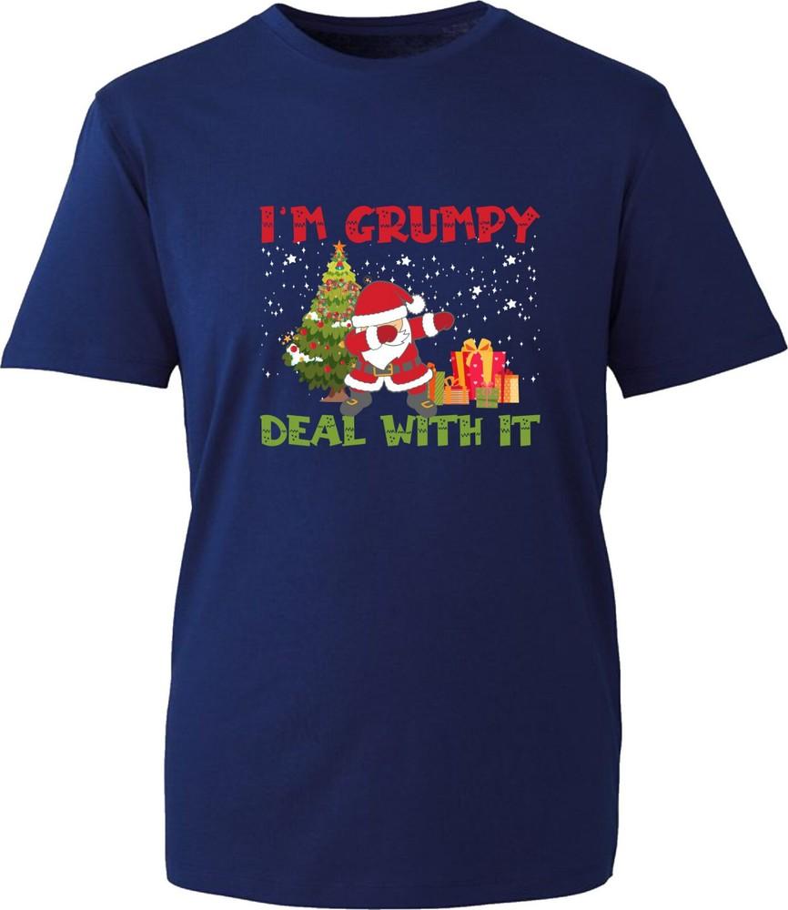 Im Grumpy Dabbing Santa Claus Deal With It TShirt Funny Christmas Xmas Tee Top S