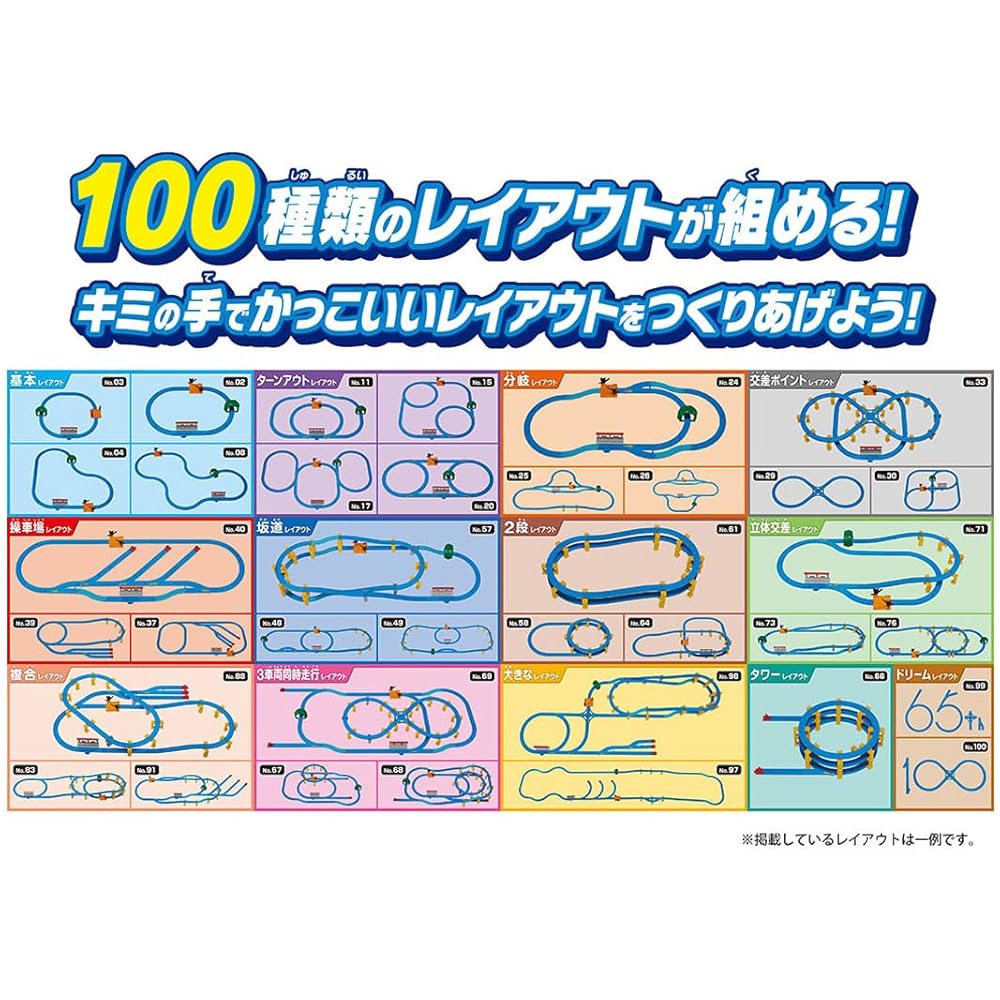 Takara Tomy Dream Rail Kit Train Set 100 Layouts Toy for Ages 3 and Up