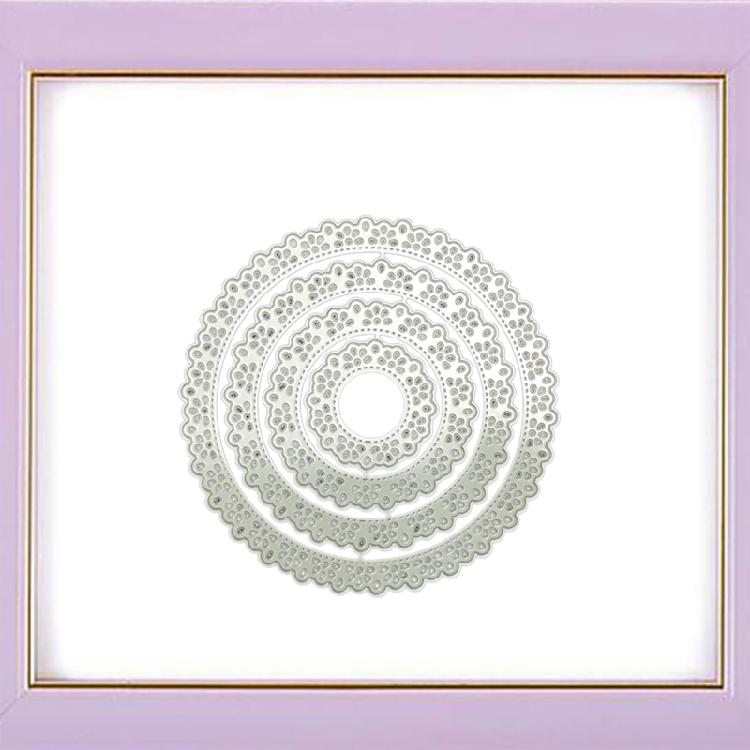 DIY Metal Cutting Dies Circle Lace Coasters Stencil Scrapbook Die Cut DIY Lover