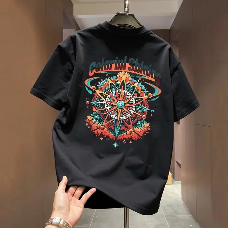 Summer New Style ShortSleeved TShirt For Unisex Pure Cotton AmericanStyle Cool And Rugged Round Neck Loose Fit Casual Style
