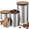 1 Stück Aufbewahrungsgläser mit luftdichtem Deckel, Behälter Küchen-Lebensmittelbehälter mit Akazienholzdeckeln für Kaffeebohnen/Zucker/Tee/Nüsse