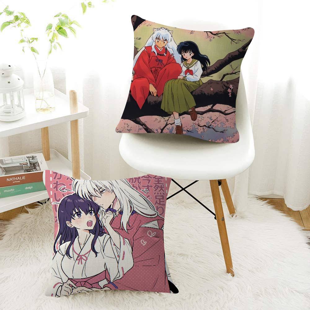 Japanese Anime Inuyasha Pillowcase Toon Gift Cushion Cover Bedroom Home Sofa Chair Seat Decor Pillow Case
