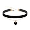 Double Layer Black Fabric Necklace Set Adjustable Lightweight Jewelry For Sensitive Skin And Stylish Outfits